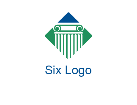 ornate pillar in square legal logo
