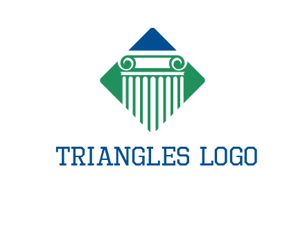 ornate pillar in square legal logo