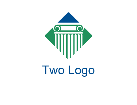 ornate pillar in square legal logo