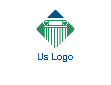 ornate pillar in square legal logo