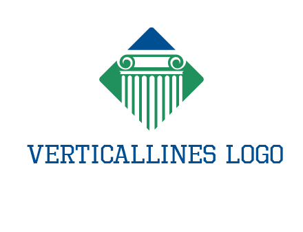 ornate pillar in square legal logo