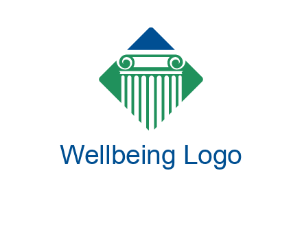 ornate pillar in square legal logo