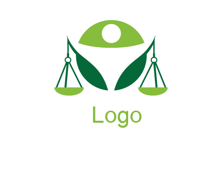 swoosh man and balance legal logo