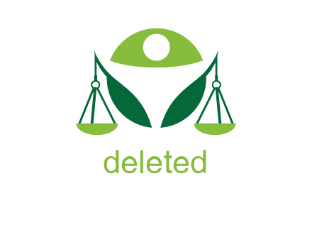 swoosh man and balance legal logo