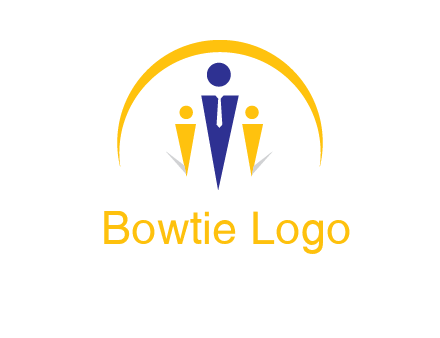 semi-circle over triangle swoosh people icon