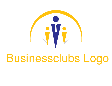 semi-circle over triangle swoosh people icon