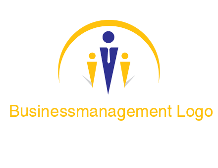 semi-circle over triangle swoosh people icon