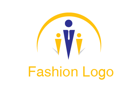 semi-circle over triangle swoosh people icon