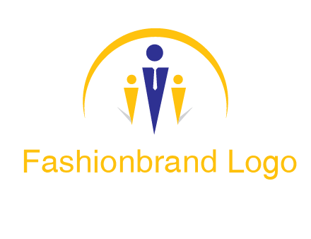 semi-circle over triangle swoosh people icon