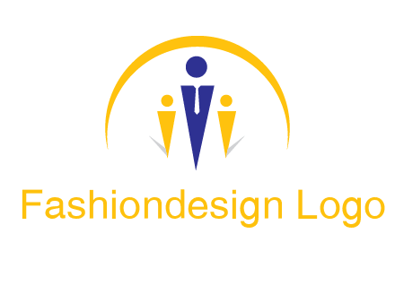 semi-circle over triangle swoosh people icon