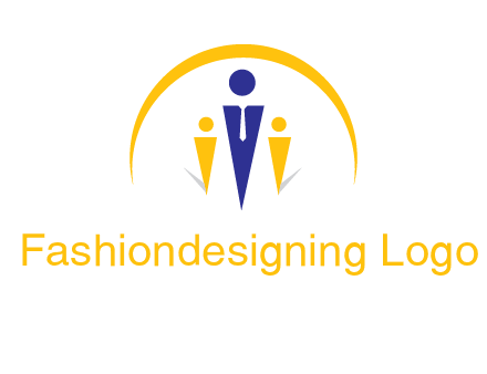 semi-circle over triangle swoosh people icon