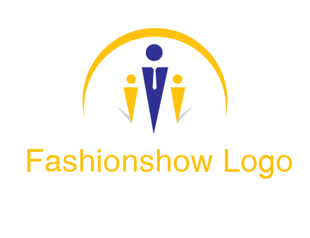 semi-circle over triangle swoosh people icon