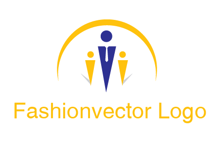 semi-circle over triangle swoosh people icon
