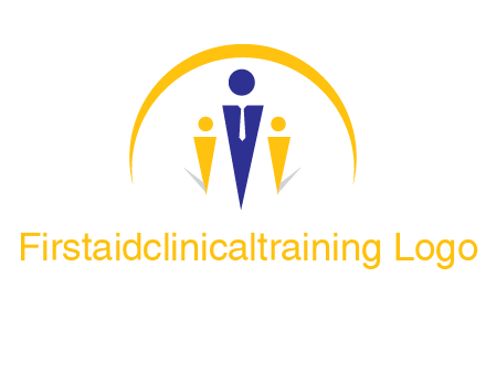 semi-circle over triangle swoosh people icon