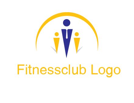 semi-circle over triangle swoosh people icon