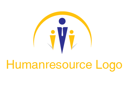 semi-circle over triangle swoosh people icon