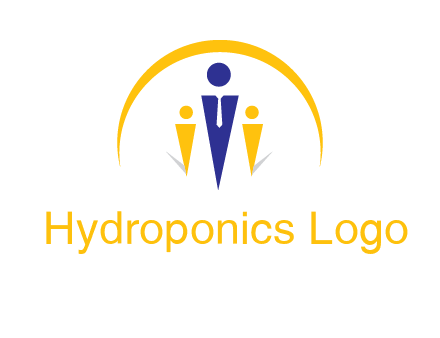 semi-circle over triangle swoosh people icon