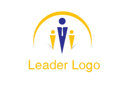 semi-circle over triangle swoosh people icon