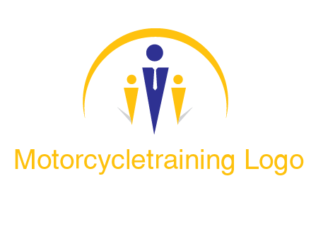 semi-circle over triangle swoosh people icon
