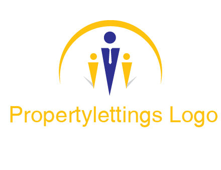 semi-circle over triangle swoosh people icon