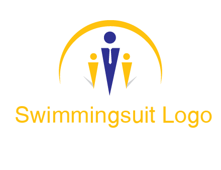 semi-circle over triangle swoosh people icon