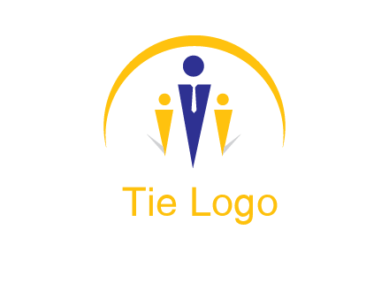 semi-circle over triangle swoosh people icon