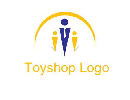 semi-circle over triangle swoosh people icon