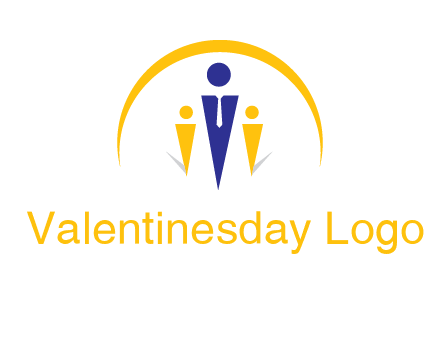 semi-circle over triangle swoosh people icon