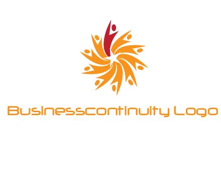 star shape swoosh people employment logo