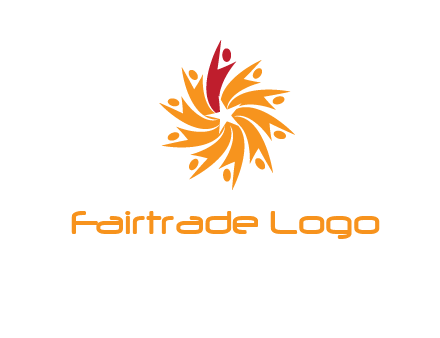 star shape swoosh people employment logo