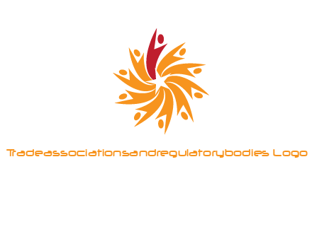 star shape swoosh people employment logo