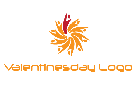 star shape swoosh people employment logo