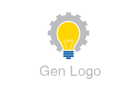 gear and bulb engineering icon