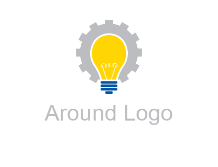 gear and bulb engineering icon