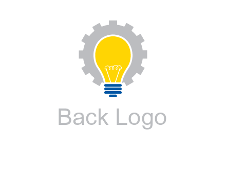 gear and bulb engineering icon
