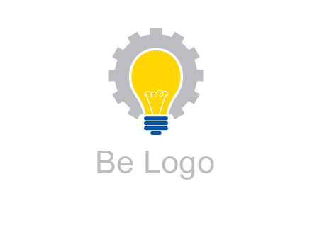 gear and bulb engineering icon