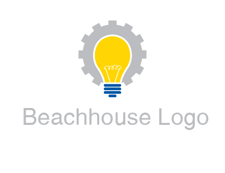 gear and bulb engineering icon
