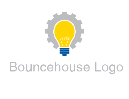 gear and bulb engineering icon