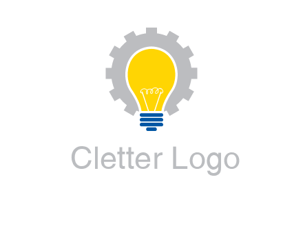gear and bulb engineering icon
