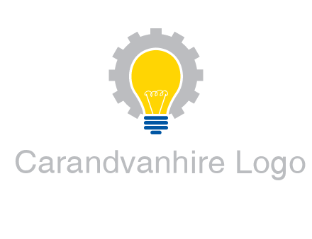 gear and bulb engineering icon