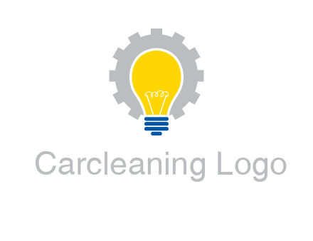 gear and bulb engineering icon