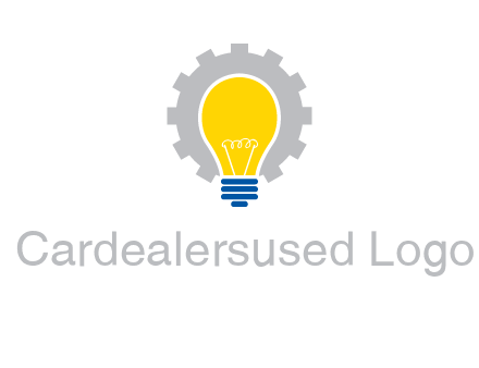 gear and bulb engineering icon