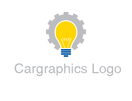 gear and bulb engineering icon