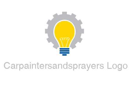 gear and bulb engineering icon