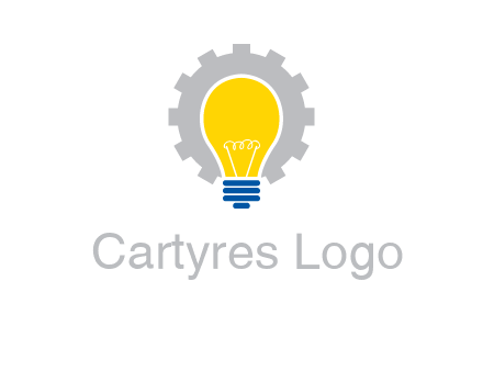 gear and bulb engineering icon