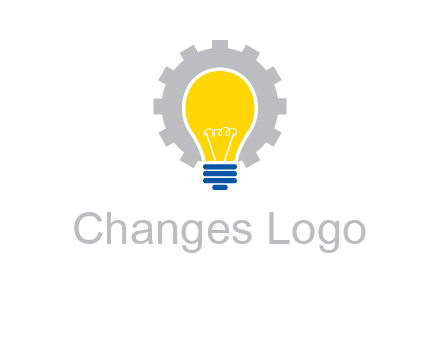gear and bulb engineering icon