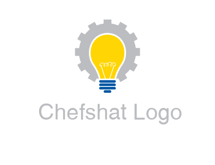 gear and bulb engineering icon