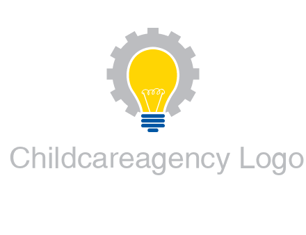 gear and bulb engineering icon