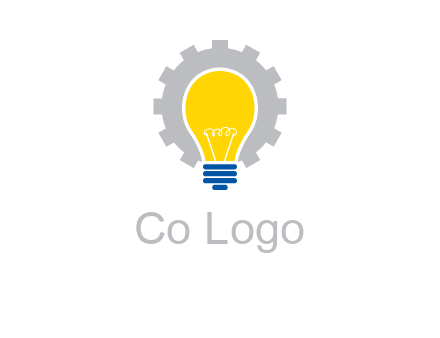 gear and bulb engineering icon