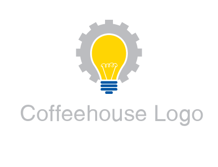 gear and bulb engineering icon
